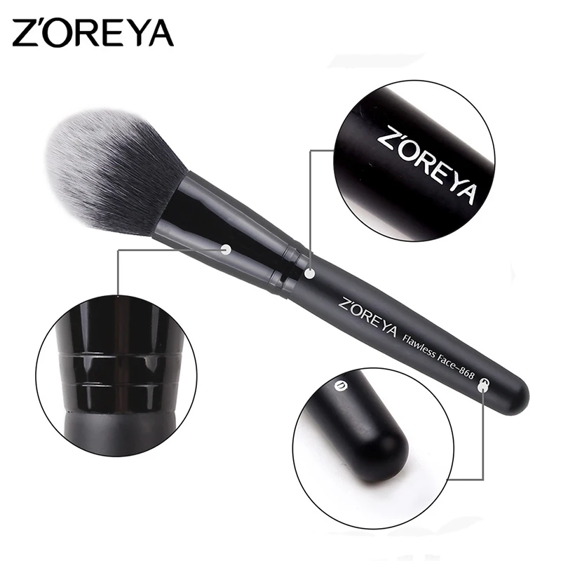 ZOREYA 10 шт портативный набор кистей для макияжа туши век порошок бровей