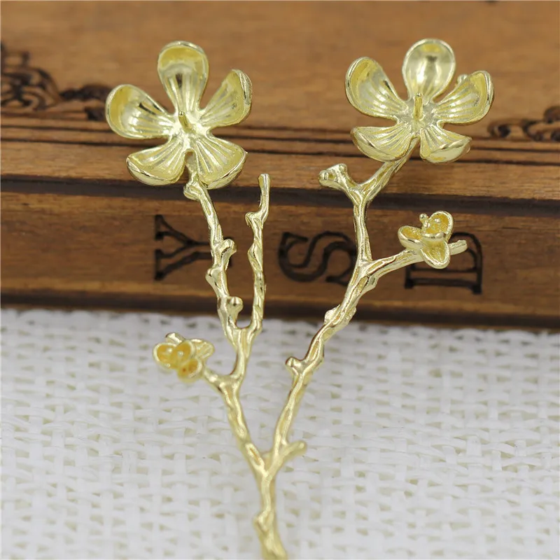 Подвеска в виде цветка ветки дерева полупросверленные строительные камни бусины