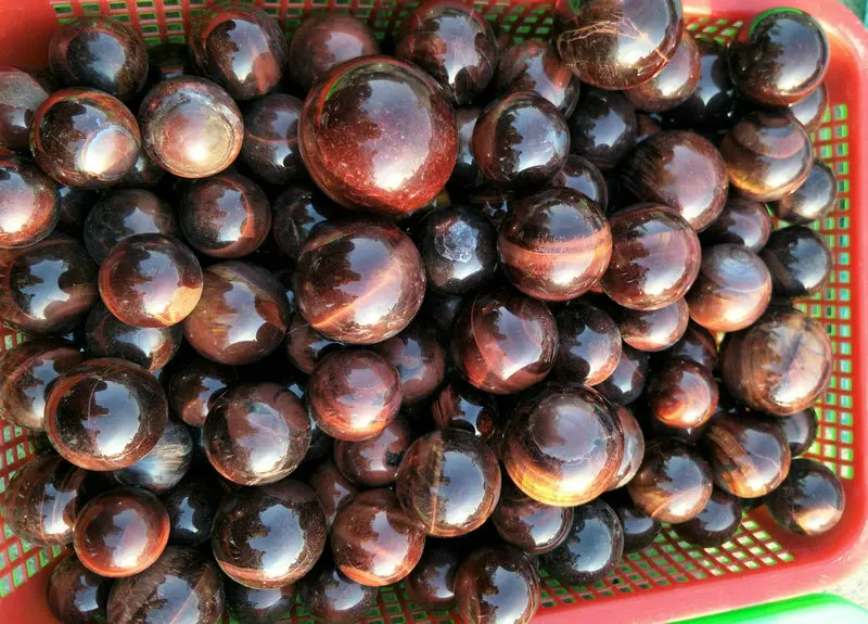 3 шт. натуральный красный тигровый глаз кварцевый кристалл шар сферы