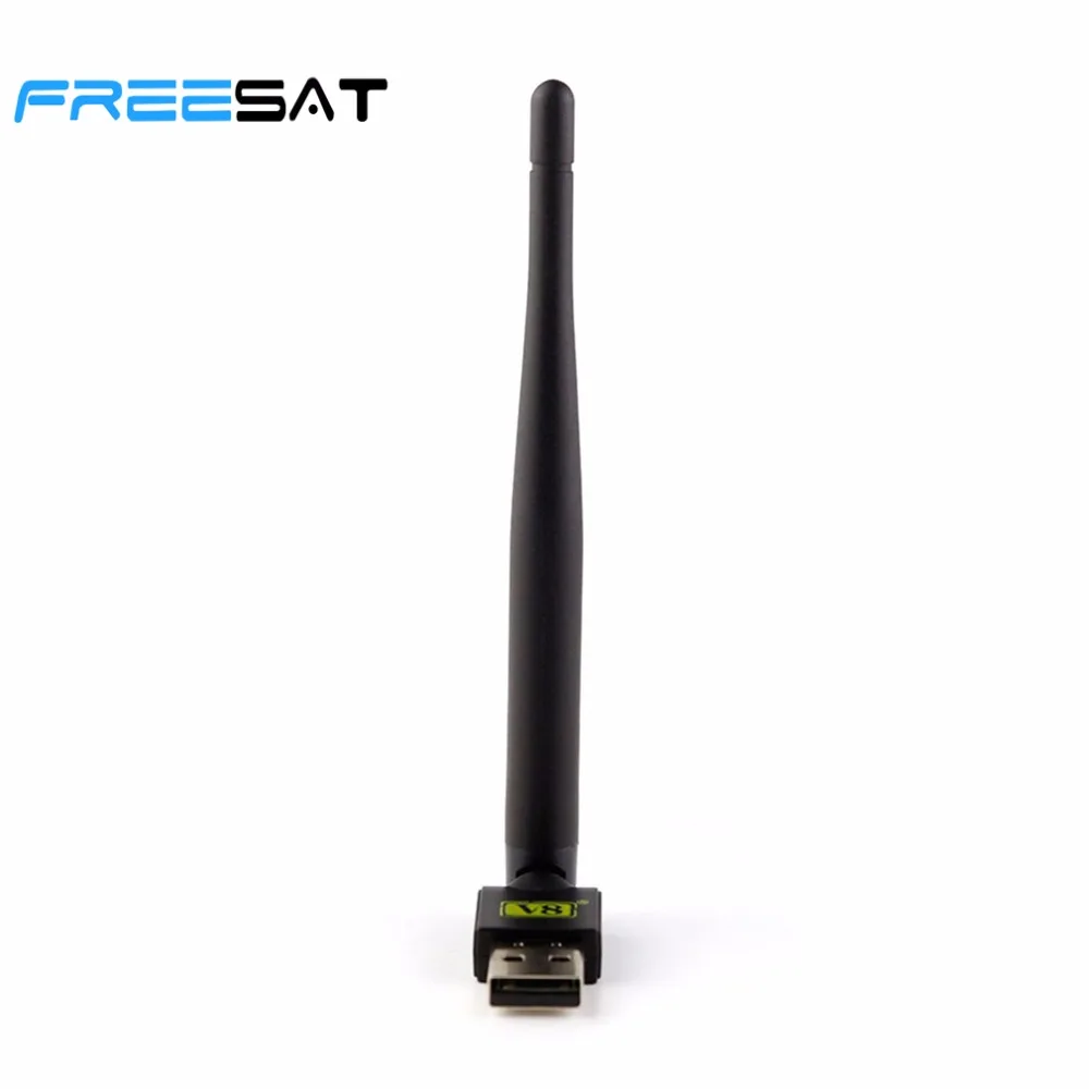 FREESAT USB Wi-Fi с антенной работы для Freesat V7 V8 серии цифровой спутниковый канал для ТВ Декодер каналов кабельного телевидения стабильный сигнал