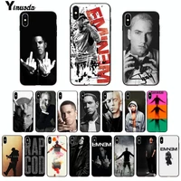 signed hip hop rapper eminem soft rubber black phone case for iphone 13 x xs max 6 6s 7 7plus 8 8plus 5 5s xr