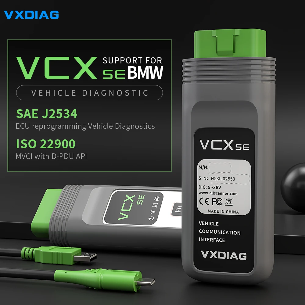 VXDIAG VCX SE OBD2 сканер автомобильный диагностический инструмент программирование ECU