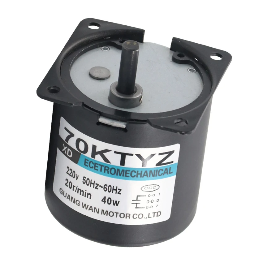 

70KTYZ AC motor 220V 2.5rpm -110rpm motor micro slow speed machine 40W permanent magnet synchronous motor small motor