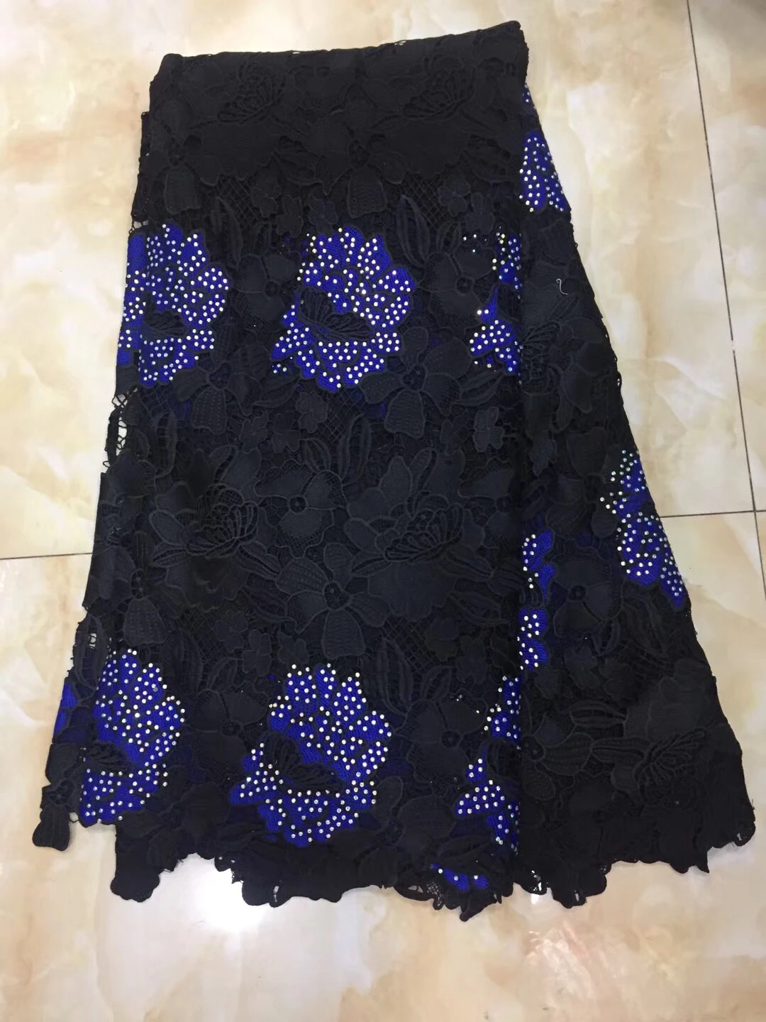

New African lace fabric 2018 high quality lace For Party wedding Dress Guipure lace With Stones Nigerian Lace Fabrics KYY936
