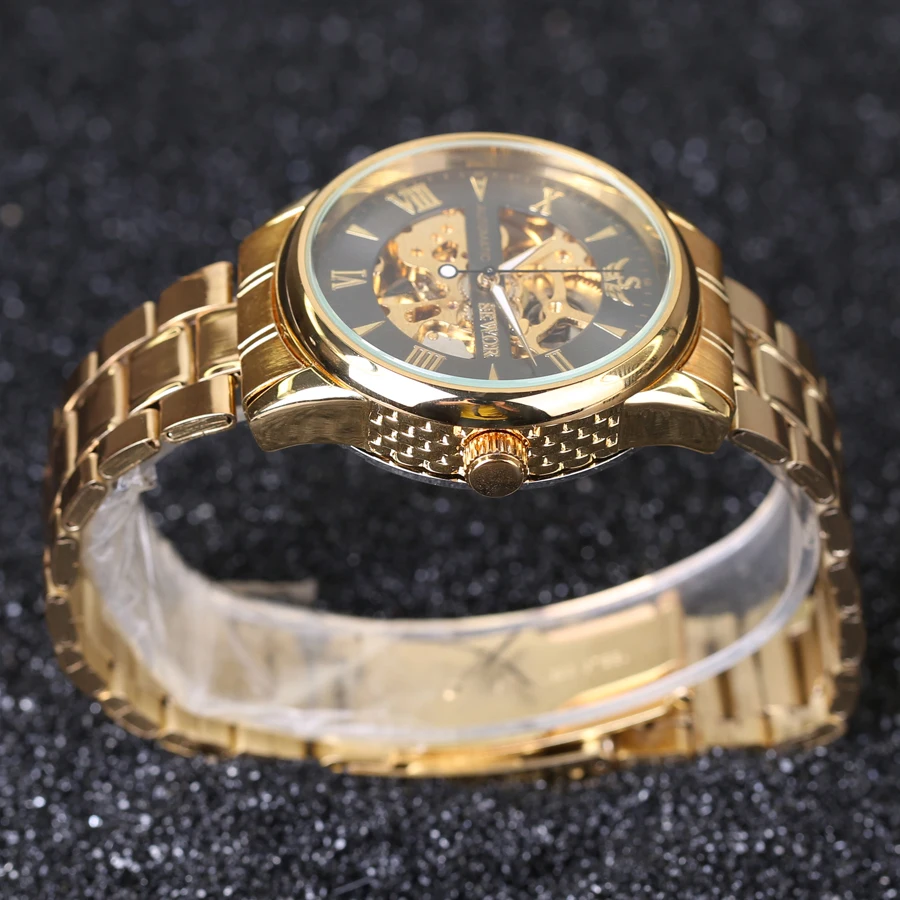 Мужские наручные часы SEWOR Роскошные автоматические из нержавеющей стали