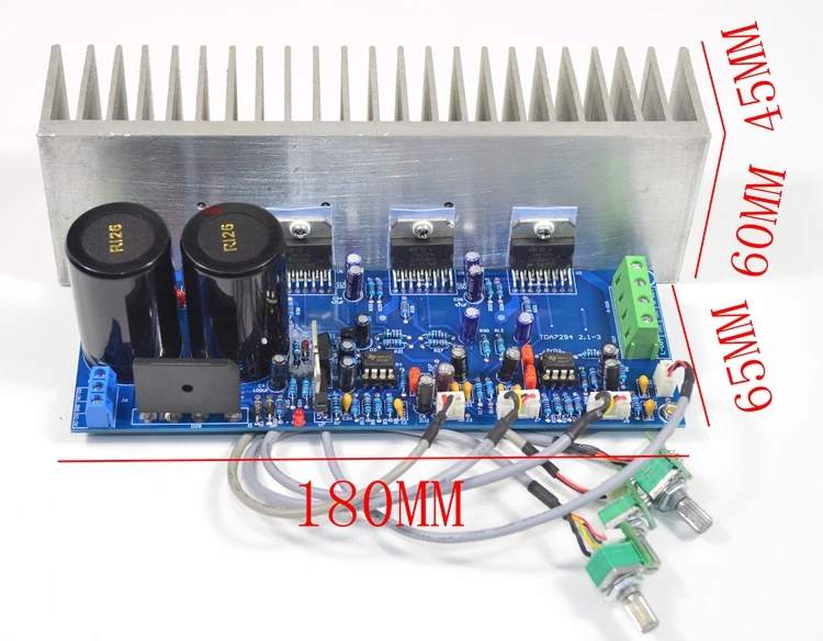 Плата усилителя сабвуфера HiFi 24В переменного тока 80 Вт * 2 + 100 TDA7294 tone 1 канала с