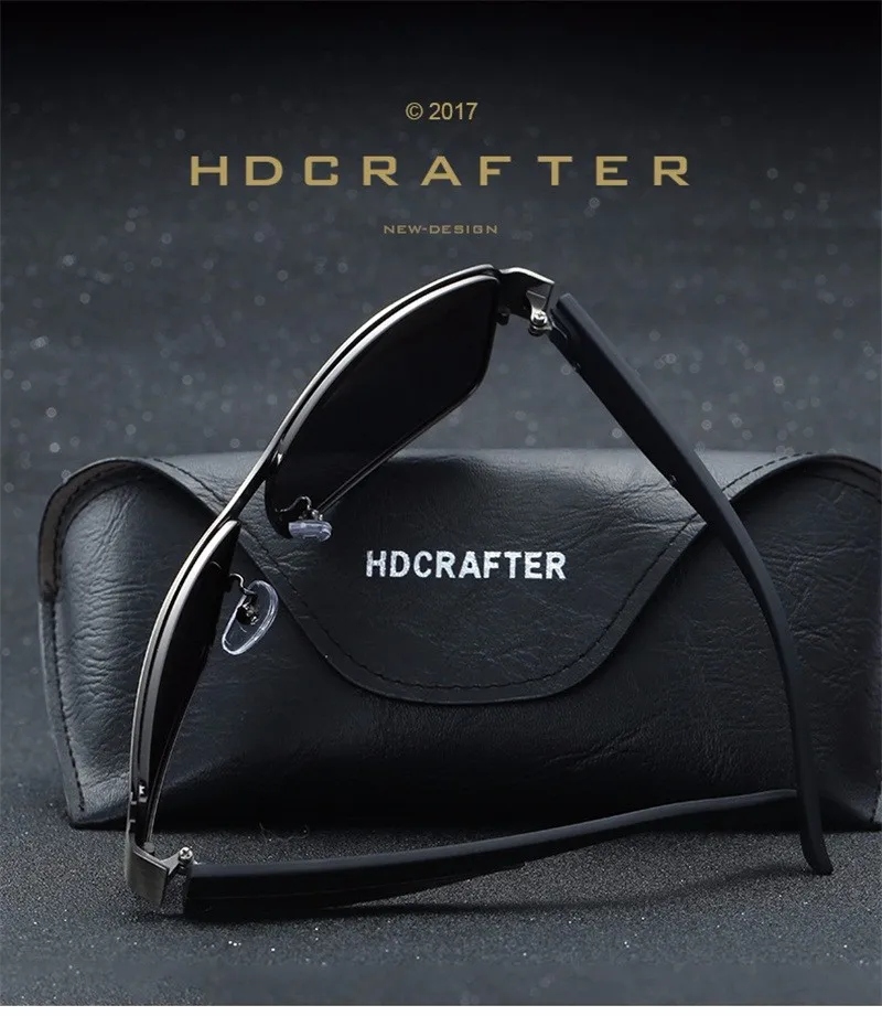 HDCRAFTER, модные солнцезащитные очки для вождения, для мужчин, поляризационные, уф400, брендовые, дизайнерские, солнцезащитные очки, мужские, Oculos, gafas de sol,, хит