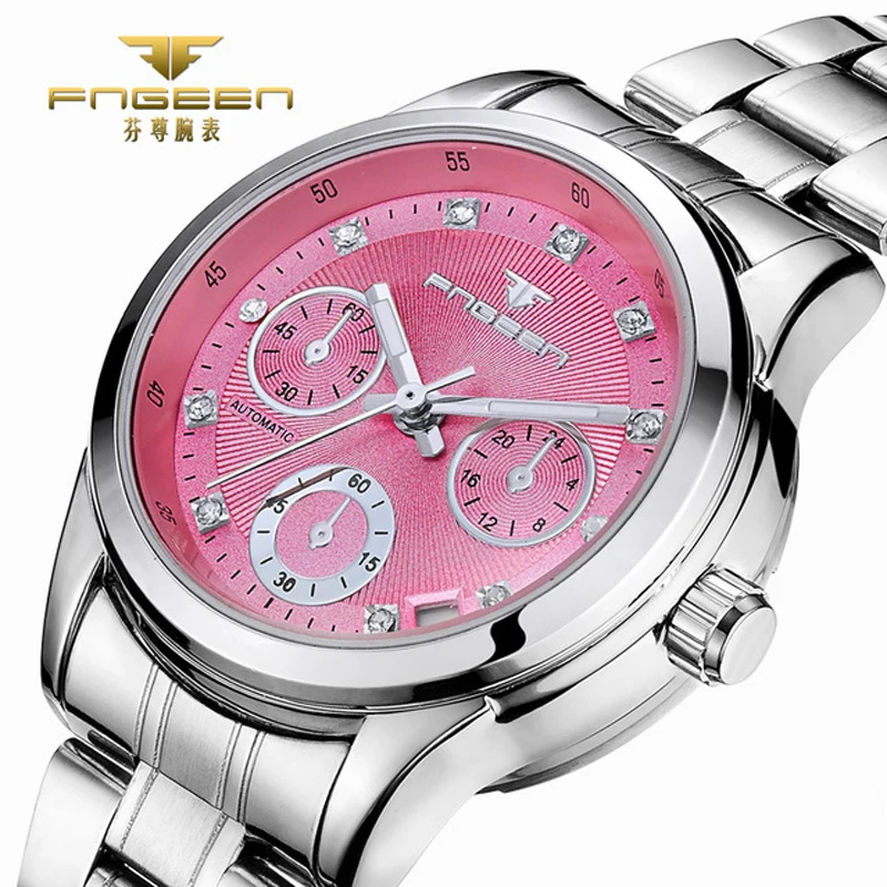 Montre Femme модные женские часы полностью автоматические механические наручные с