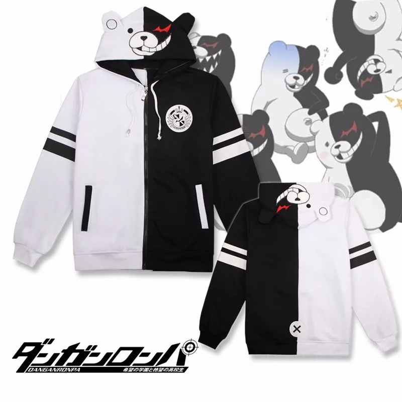 Dangan Ronpa monokuma зимнее пальто с медвежьими ушками толстовки и свитшоты для мальчиков