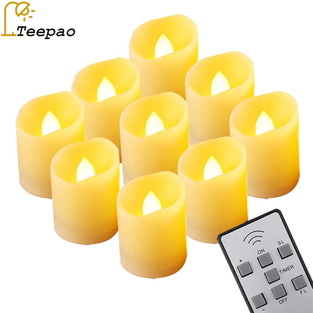 6/9 шт LED электронные Беспламенного Свечи желтый чай свет моделирование мерцание