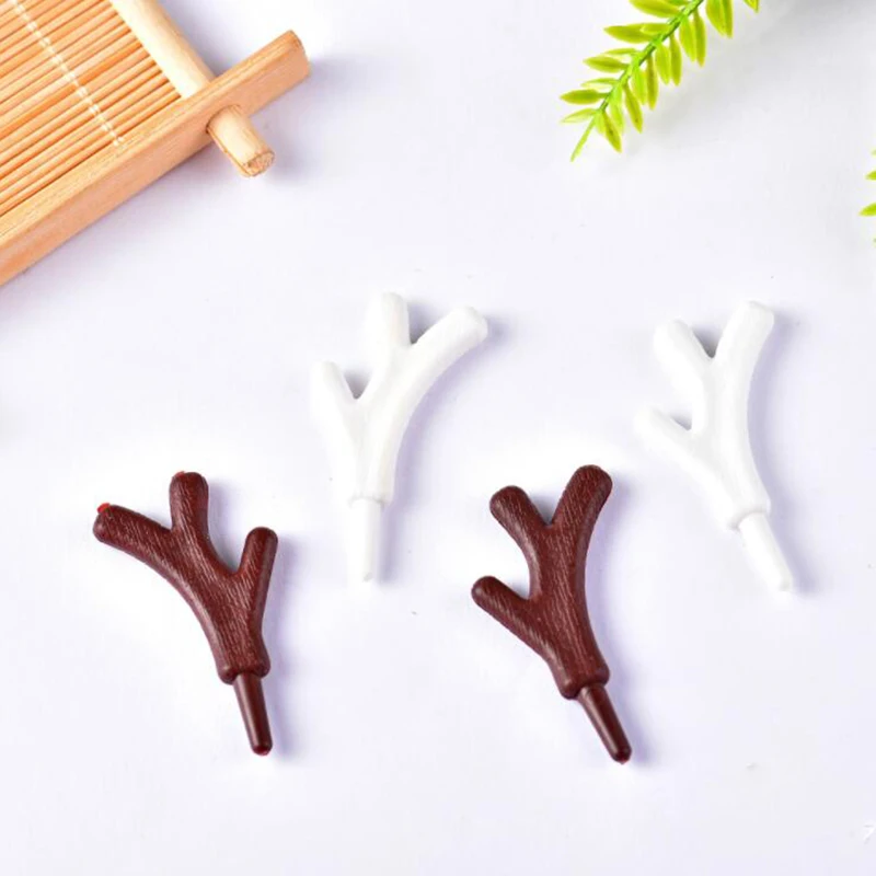 Пластиковые мини Снеговик руки рога ветви Diy орнамент Рождественское украшение «Снеговик» ремесло Staghorns кукла делая аксессуары
