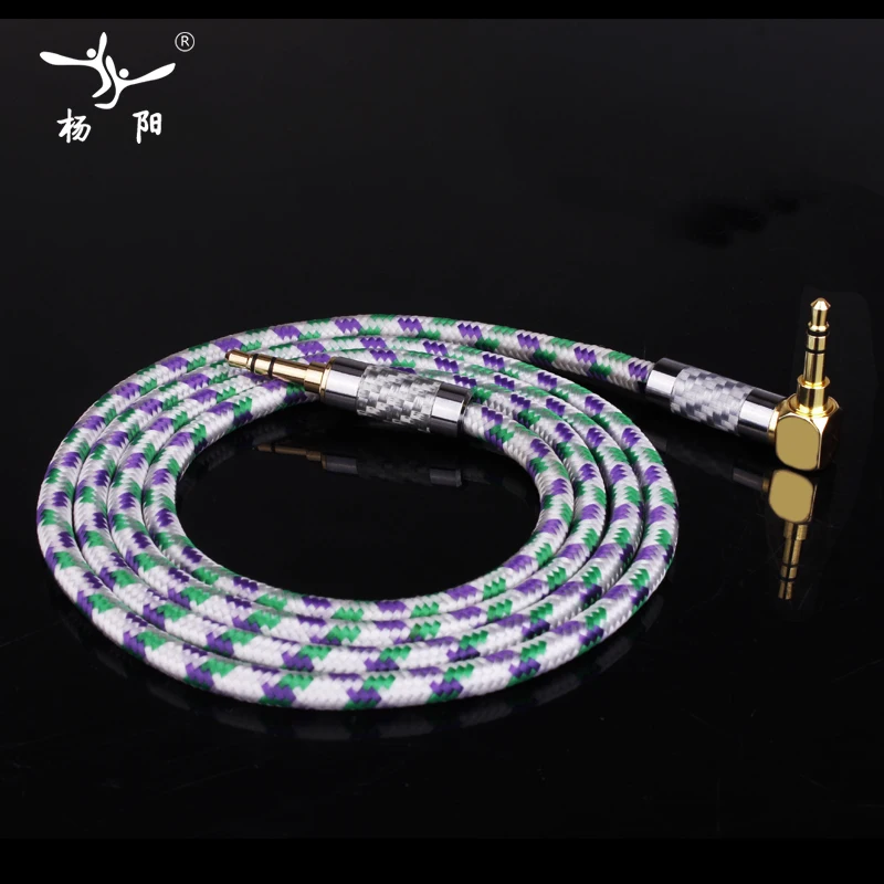 YYAUDIO C1 Hifi 3 5 мм AUX кабель высокого качества 6N OFC штекер до аудио кабель|3.5mm male audio
