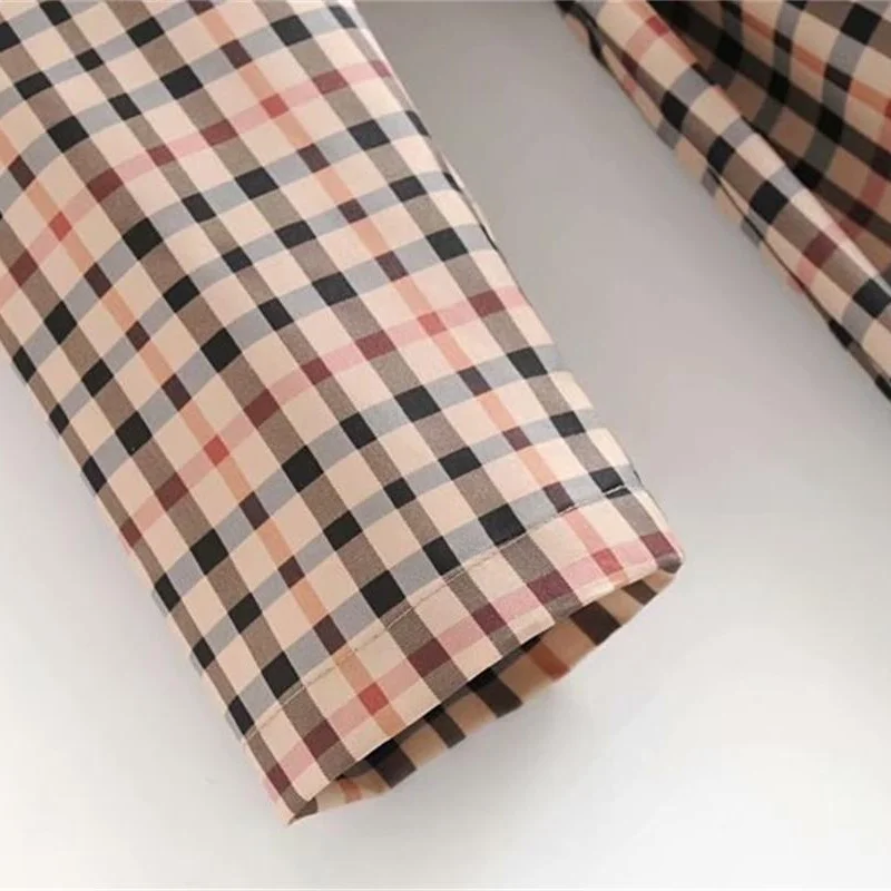 Autumn Blouse Shirts Women Long With Sleeves Turn Down Collar Plaid Vintage Blusas Mujer De Moda 2018 S116 |