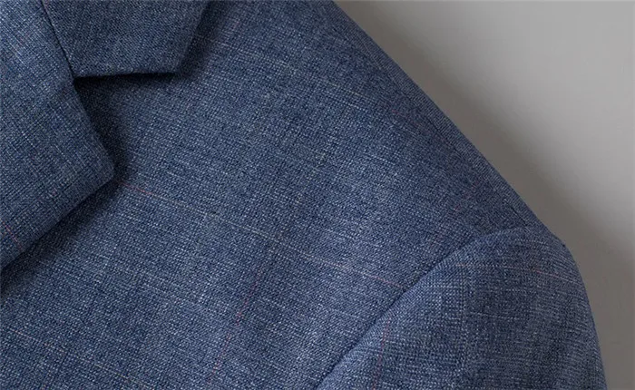 Блейзер Для мужчин Modis Slim Fit с длинным рукавом Повседневное пальто Для мужчин плюс Размеры 4Xl Однобортный Тонкий плед весна блейзер Masculino Ds50554