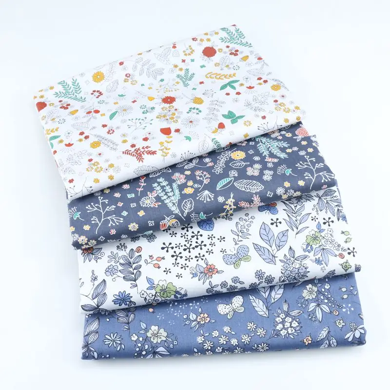 Tissu en sergé de coton pour enfants  tissu de matelassage de lit de fleur imprimé pour couture de