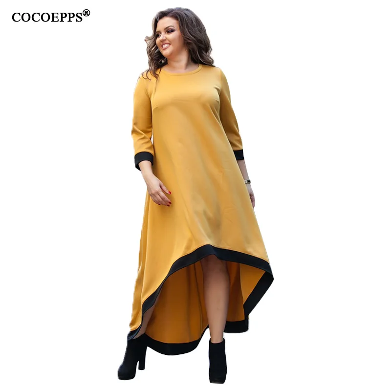 Женское винтажное платье с рукавом три четверти весеннее свободное большого