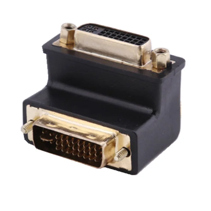 DVI 24+5 Male to DVI 24 5 Female 90 Degree Right Angled Video Converter Adapter