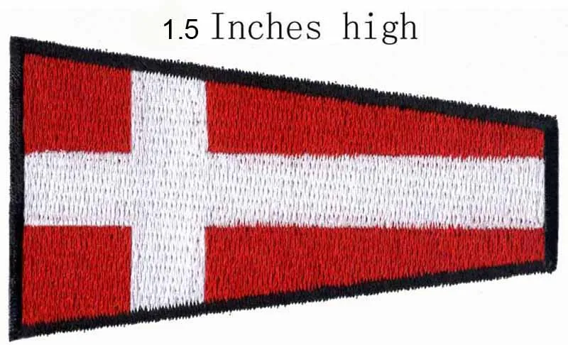 

ICS Pennant Four Flag 1.5"high embroidery patch for badges/applique on clothes/art
