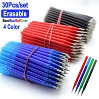 delvtch 30pcs erasable gel pen refill 0 7mm replacement office school writing stationery accessories 8 color ink blue black red