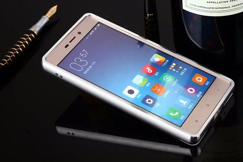 Для Xiaomi Redmi 3 Pro/3 s зеркальная задняя крышка чехол и алюминиевая металлическая рамка набор горячий телефон сумка чехол s Coque для Redmi3 Pro xiomi 3 s