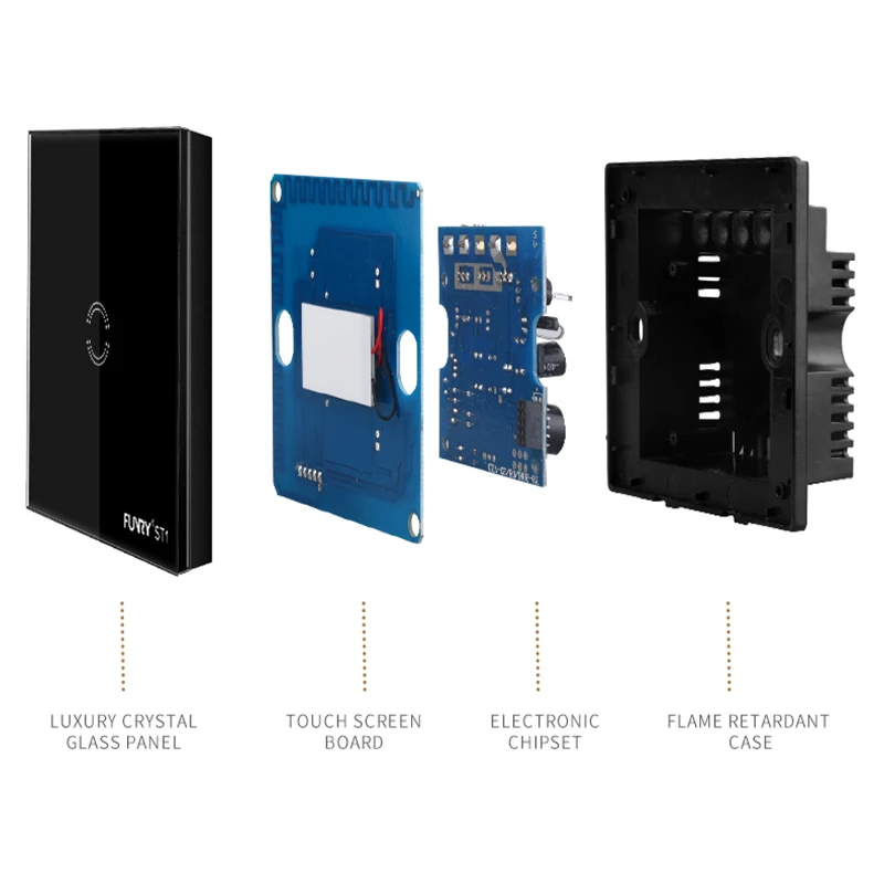 Funry ST1 1Gang стандарт Великобритании смарт переключатель дистанционное управление/Сенсорный настенный