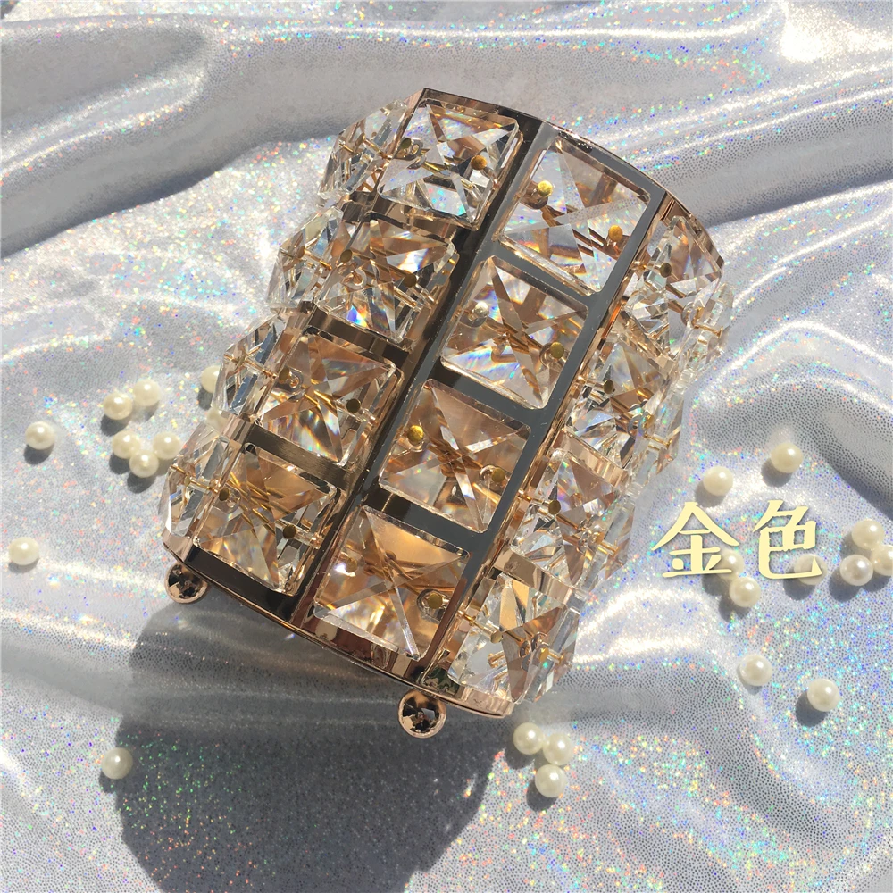 gold holder BBL Европа Роскошный Металлический хранение кистей для макияжа коробка для бровей подводка для глаз карандаш контейнер для макияжа шарик кристалл ювелирные изделия держатель - Цвет: gold holder