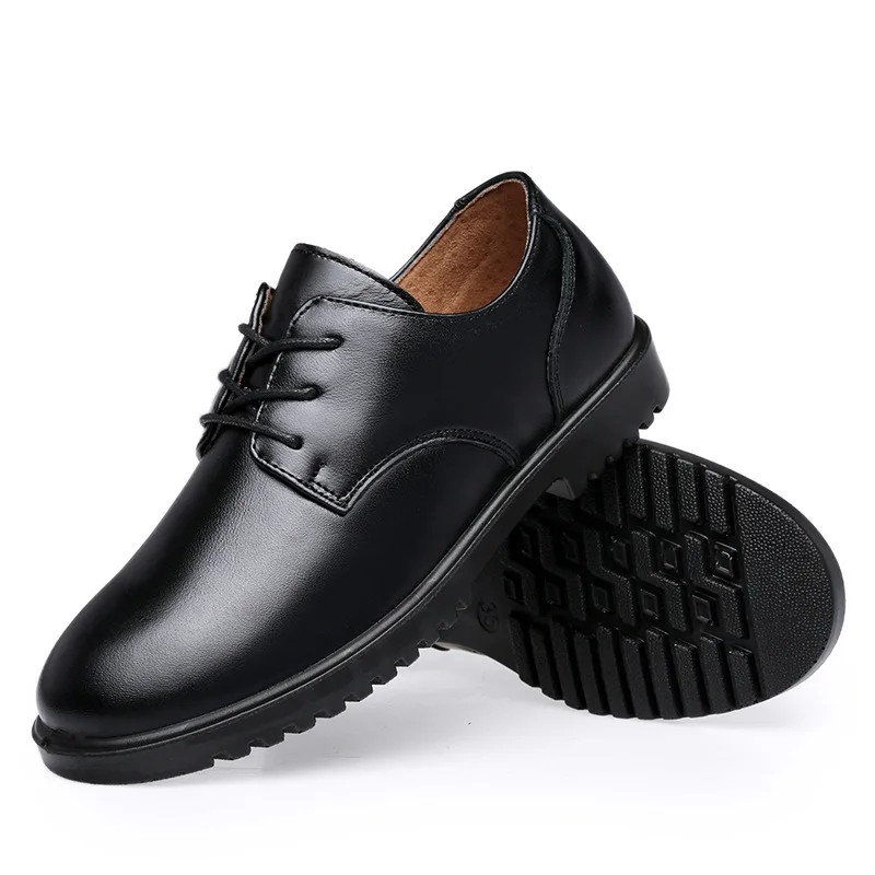 Туфли кожаные для мальчиков детская обувь из натуральной воловьей кожи школьная