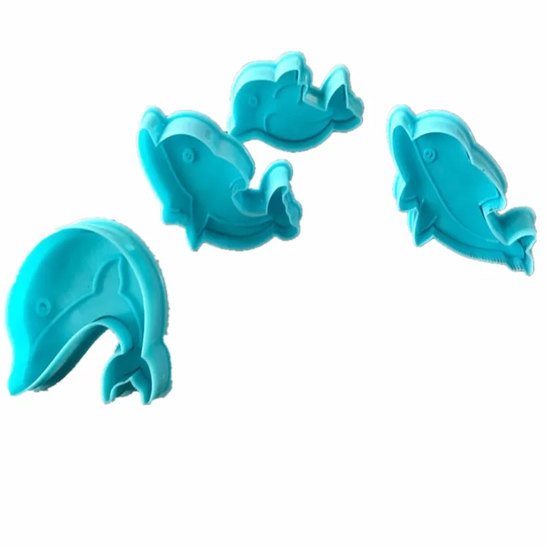 Новые 4 шт. милые дельфины весенние режущие формы для украшения торта пластиковые