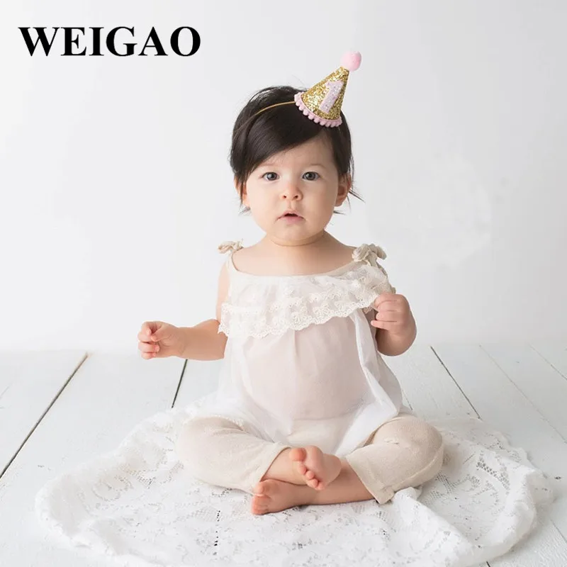 WEIGAO 1 шт. 1/2/3 шляпы для вечеринки по случаю Дня Рождения лента для волос в виде короны корона для принца и принцессы повязка на голову Baby Shower дети День рождения украшения