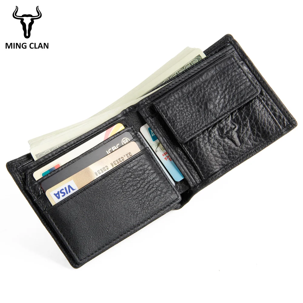 Small Slim Mini Fashion Genuine Leather Men Wallet Male Purse Thin Perse Walet Cuzdan Vallet Money Bag Document For Card Holder