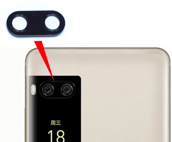 2 шт. Замена Ремонт задняя камера стеклянный объектив для Meizu Pro 7 / Plus с
