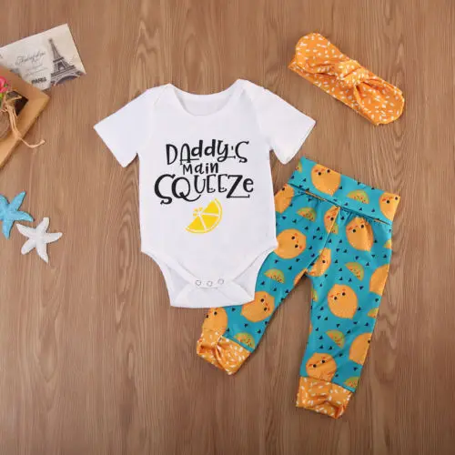 Комбинезон с коротким рукавом для маленьких девочек штаны повязки на голову