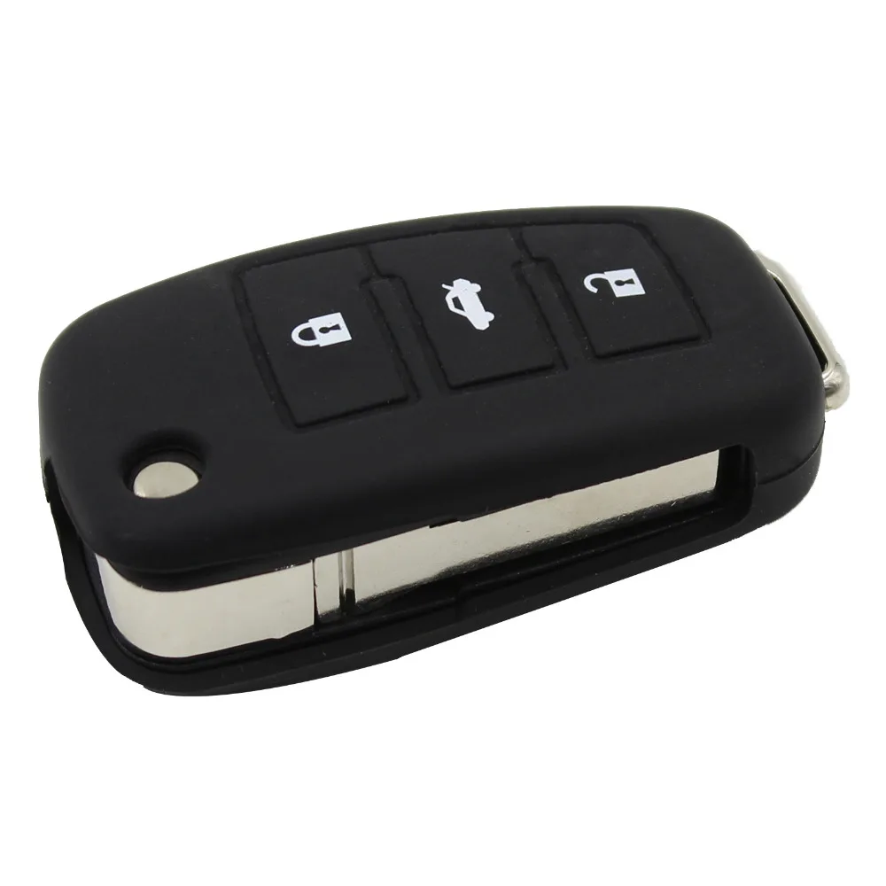 3 кнопки силиконовый чехол для автомобильного ключа Рубиновая сумка Audi A3 A4 A5 A6 A8 Q5