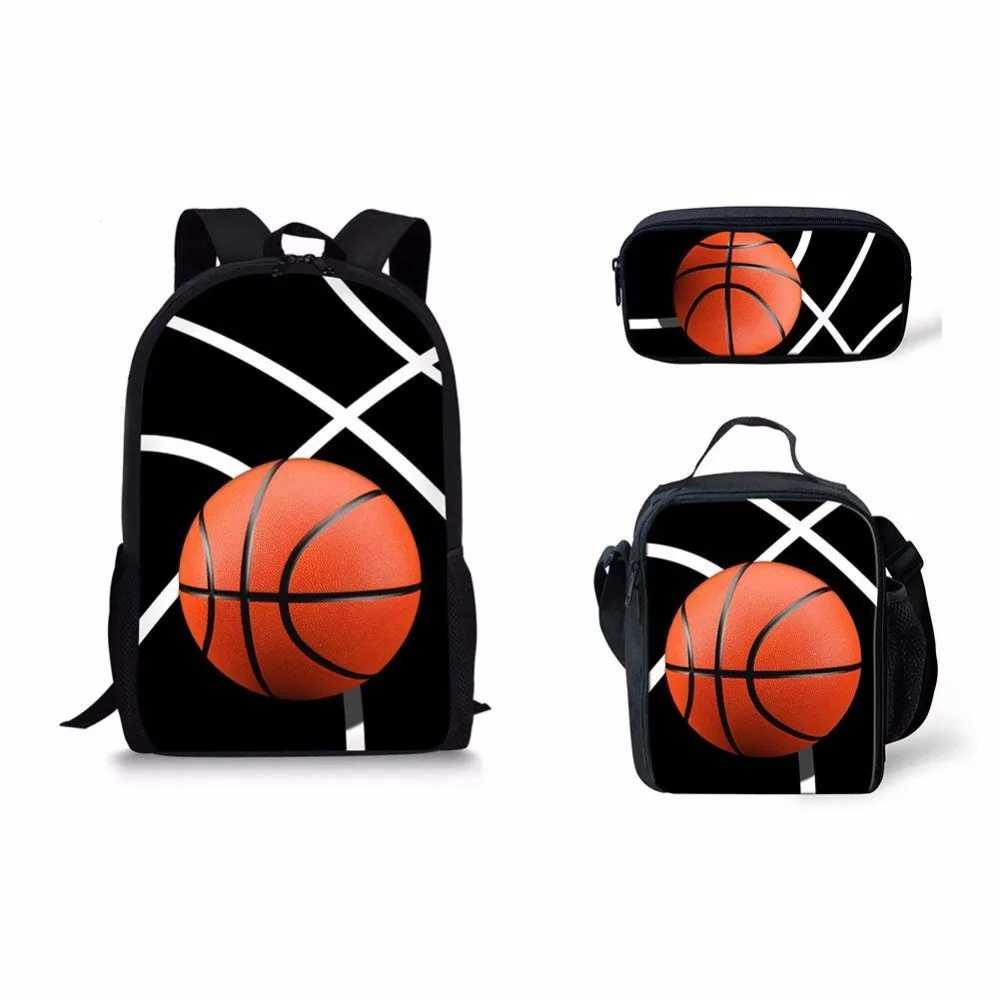 Jackherelook 3D Fire Ice Foot Ball футбол напечатанные школьные рюкзаки большой комплект из 3 предметов для мальчиков школьные сумки ранцы