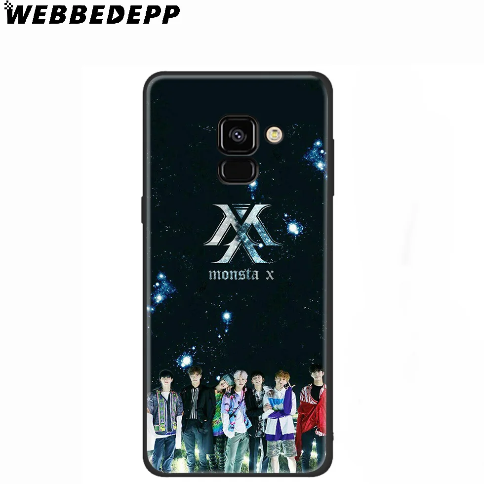 Силиконовый чехол WEBBEDEPP Monsta X Bands для Samsung Galaxy A3 A5 A6 A7 A8 A9 A10 A20 A30 A40 A50 A70 M10 M20 M30 |