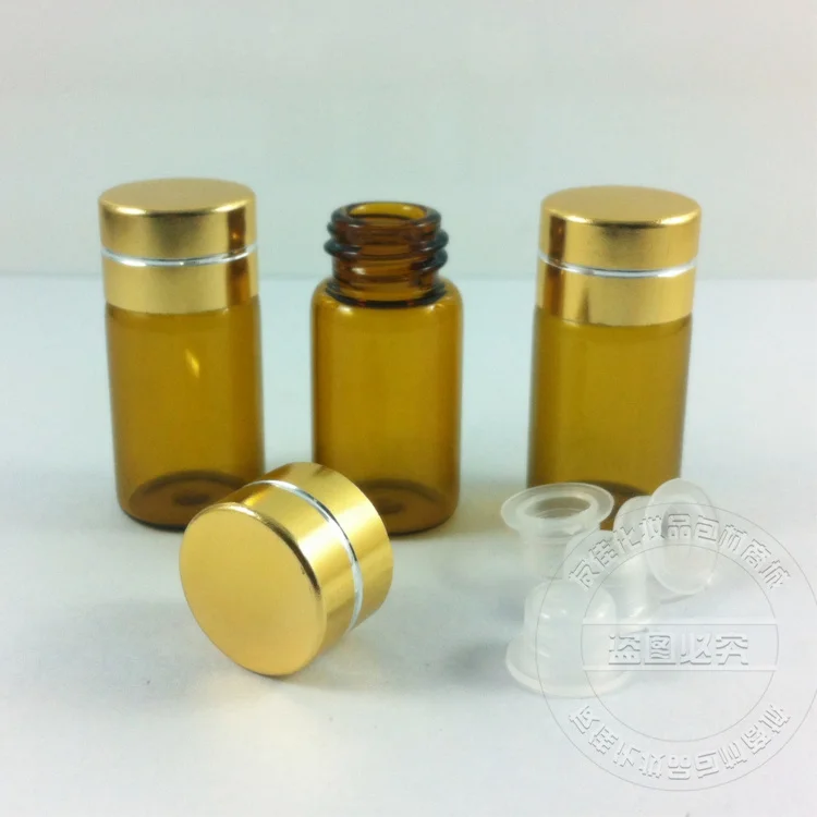 Оптовая продажа 3 мл коричневая круглая бутылка для эфирного масла