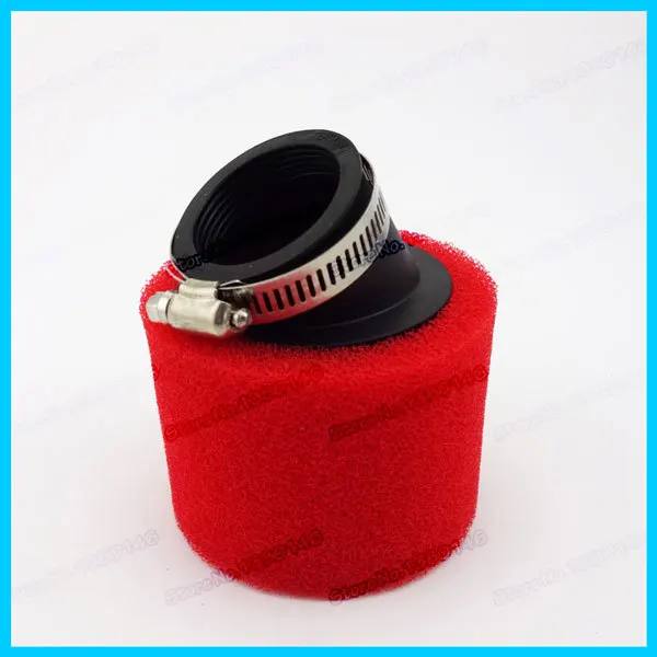 Красный воздушный фильтр 42 мм под углом проектора для 125cc 140cc Pitmotard мотоциклов