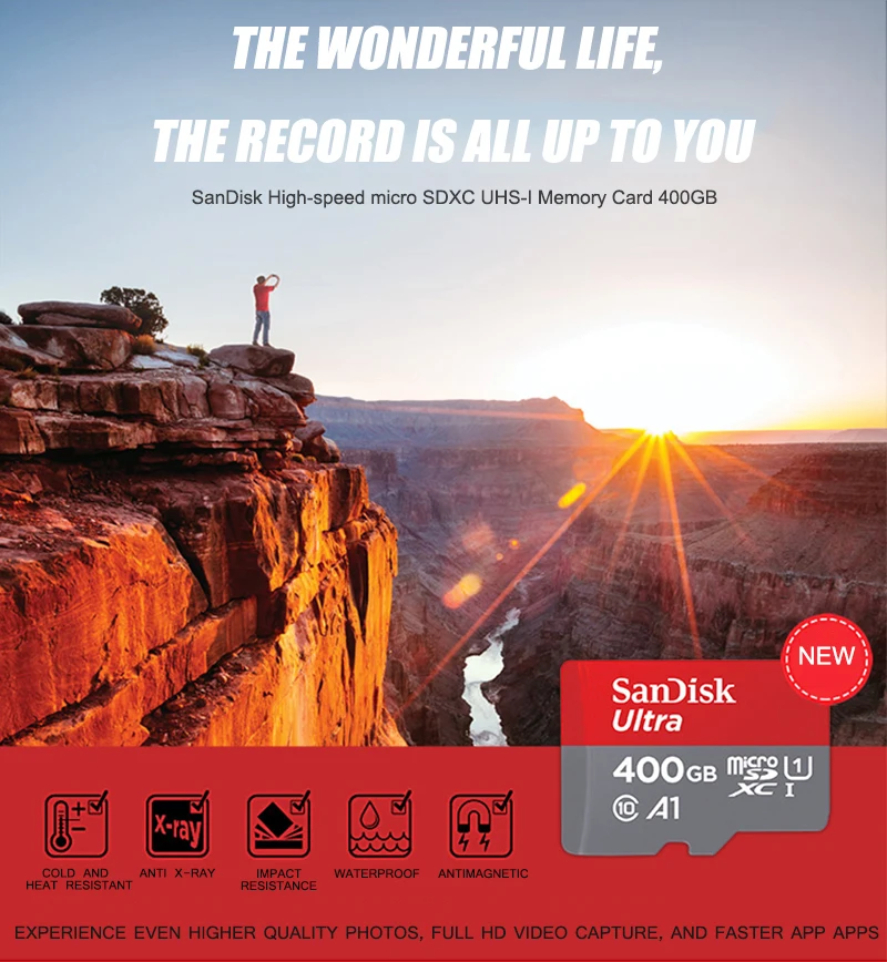 Карта памяти Micro SD SanDisk 16 ГБ 32 ГБ 64 Гб 128 Гб MicroSD Max 100 м/с Uitra C10 256 ГБ TF карта 200 ГБ 400 Гб cartao de memoria