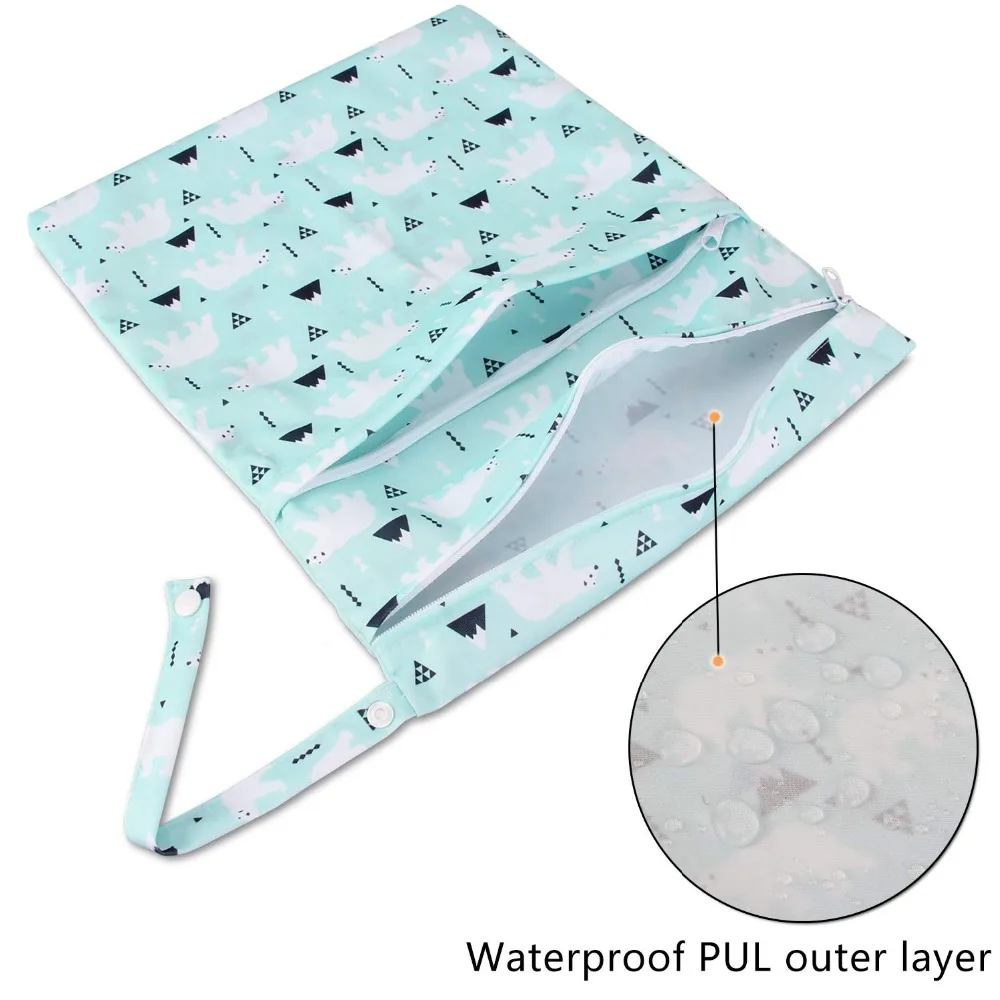 INSULAR большая детская Влажная и сухая тканевая сумка для подгузников мультяшная