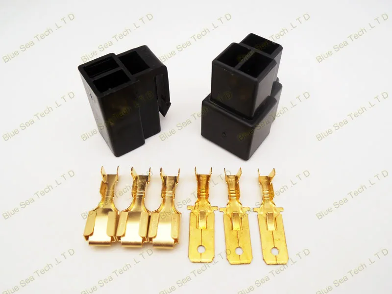 6.3mm 3 Way/pin Electrical Connector Kits Male&Female sets for E-Bike Motorcycle Motorbike car etc.Black color | Обустройство дома