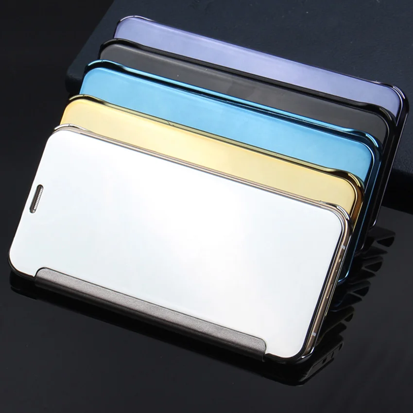 Clear View зеркальный флип чехол для телефона samsung Galaxy S6 S6edge плюс край SM G920F G920FD G925F