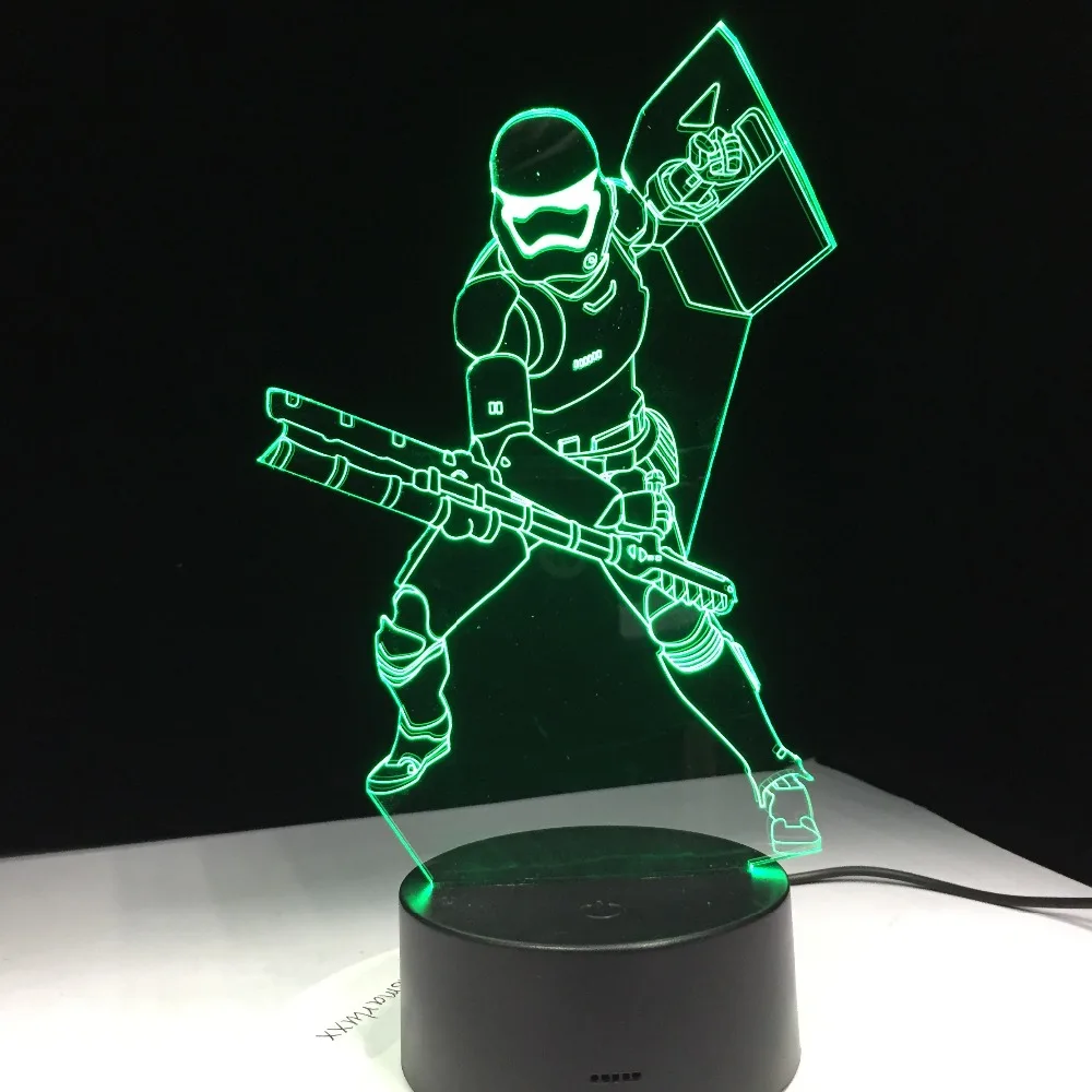 Darth Vader Soldier Shields Acrylic LED Table Light with Touch / Remote Control Factory Wholesale Drop Shipping | Лампы и освещение