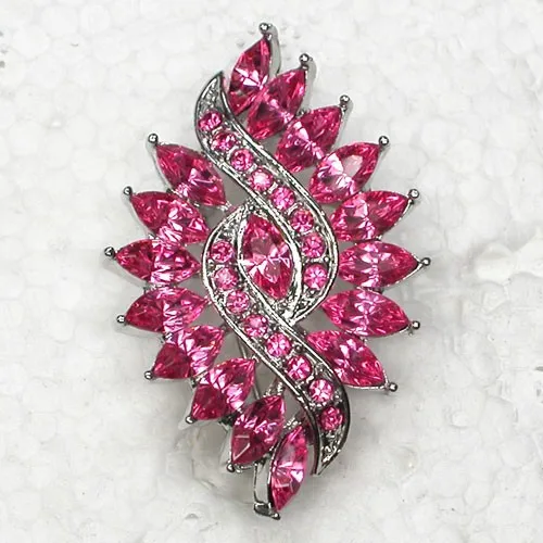 

Wedding party brooch pendant Marquise Pink Rhinestone Flower Pin brooches C597 J