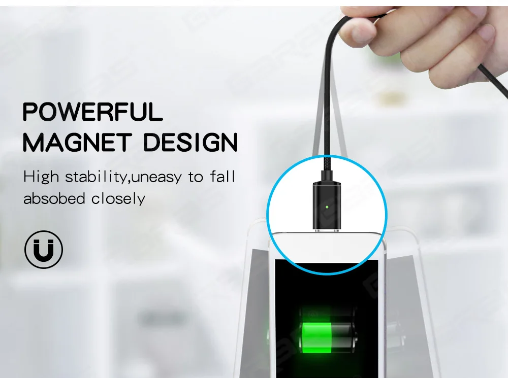 Магнитный Micro USB кабель GARAS для быстрой зарядки мобильного телефона, магнитный Micro usb кабель для зарядки Xiaomi/samsung/huawei Micro USB