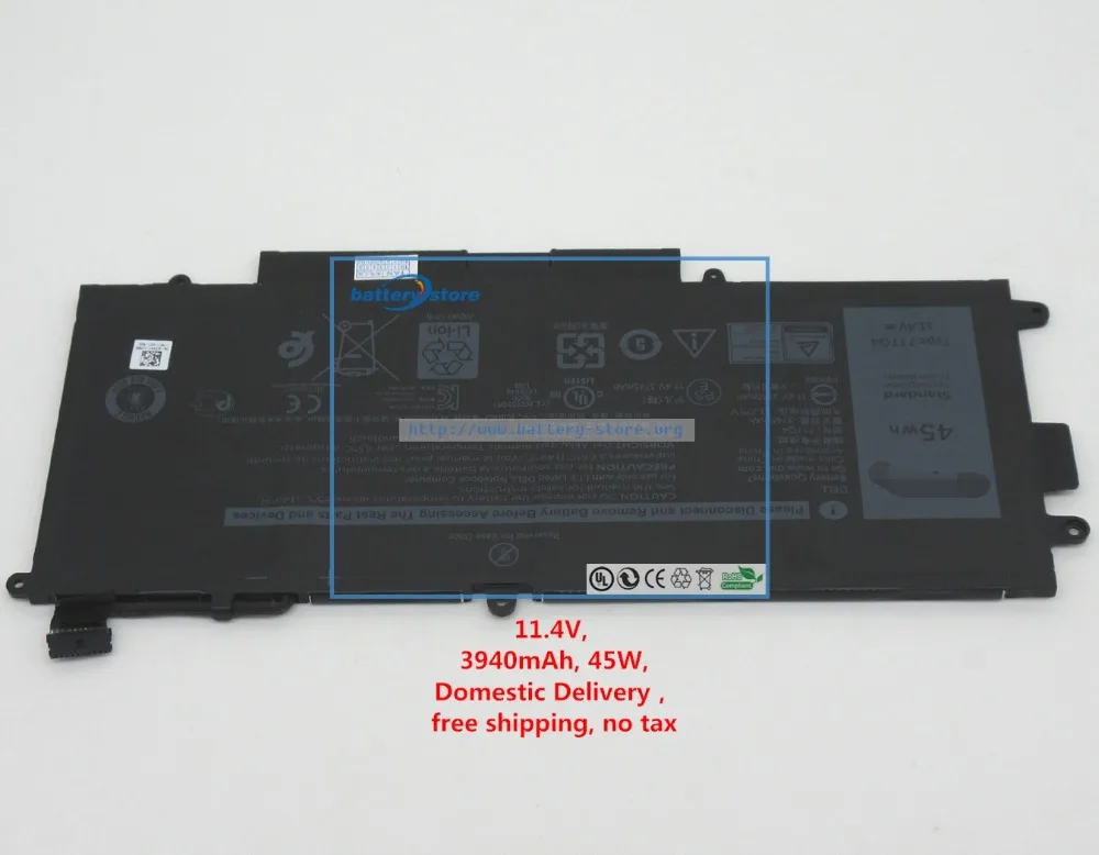 Бесплатная доставка 11 4 V 3940 мА · ч 45 W Подлинная батарея 71TG4 для Dell Latitude 5289 2 в 1 DELL 7390