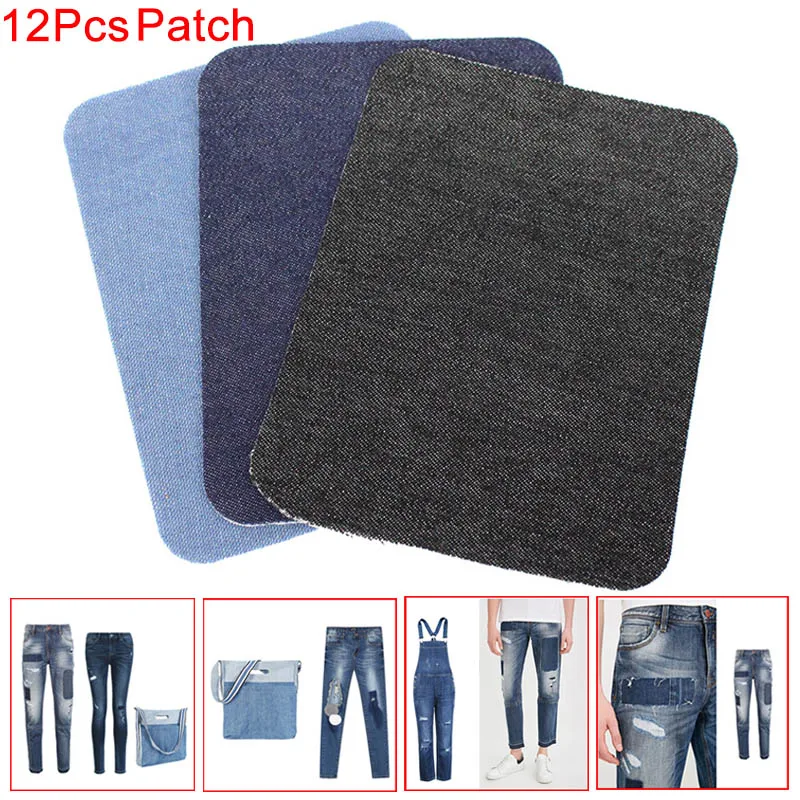 Novel 12pcs Elbow Patches Patch Repair Sewing Accessory For Clothes DIY Jeans Iron Pants Knee Shipping | Дом и сад
