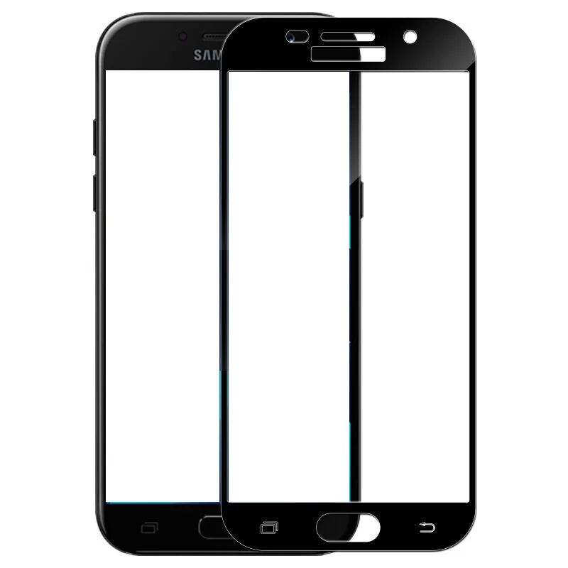Screen protective all cover Tempered Glass For samsung A3 2017 4.7 inch A3200 9H smartphone toughened display cases on crystals | Мобильные