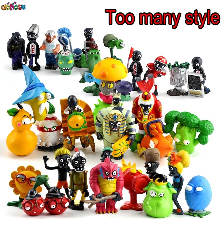 Plants vs Zombies фигурки 2 5 6 см PVZ 40 шт./компл. Коллекционные игрушки подарки Растения +