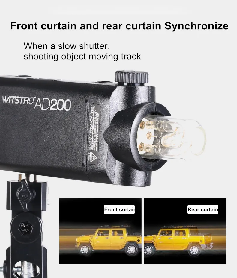 Godox AD200 200Ws 2,4 г ttl вспышка стробоскоп 1/8000 HSS Беспроводная монолайт с 2900 мАч литиму батарея и голые лампы/Вспышка Speedlite