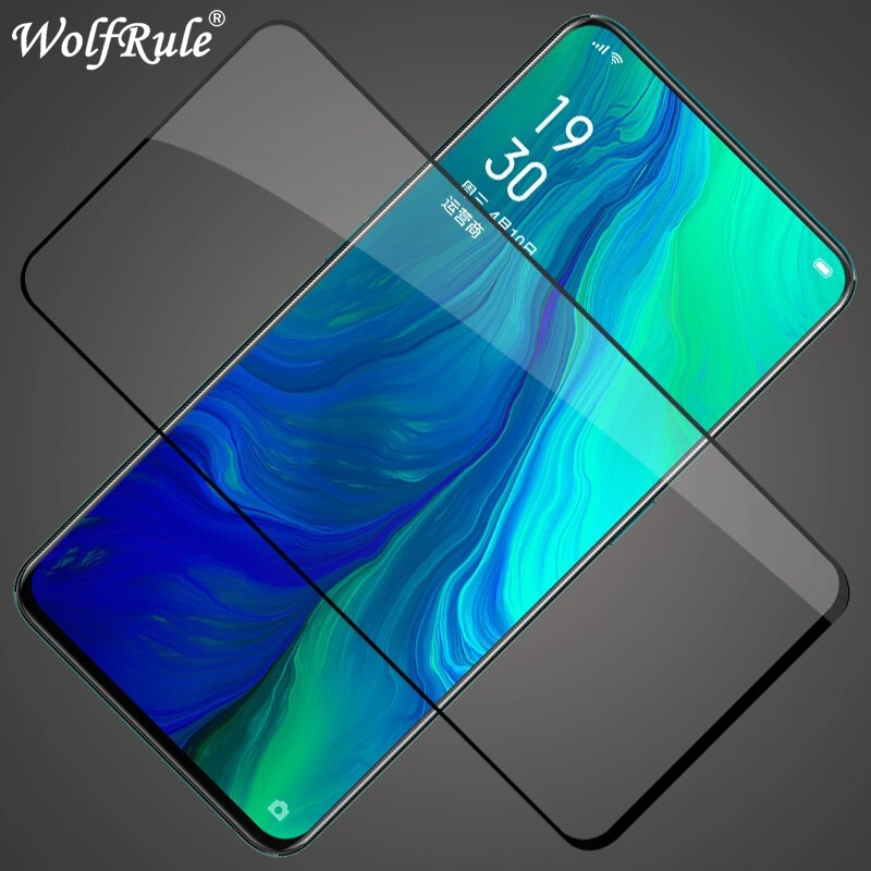 2 шт. полное покрытие закаленное стекло Oppo F11 Pro цветное 9H клеевое Защитное для